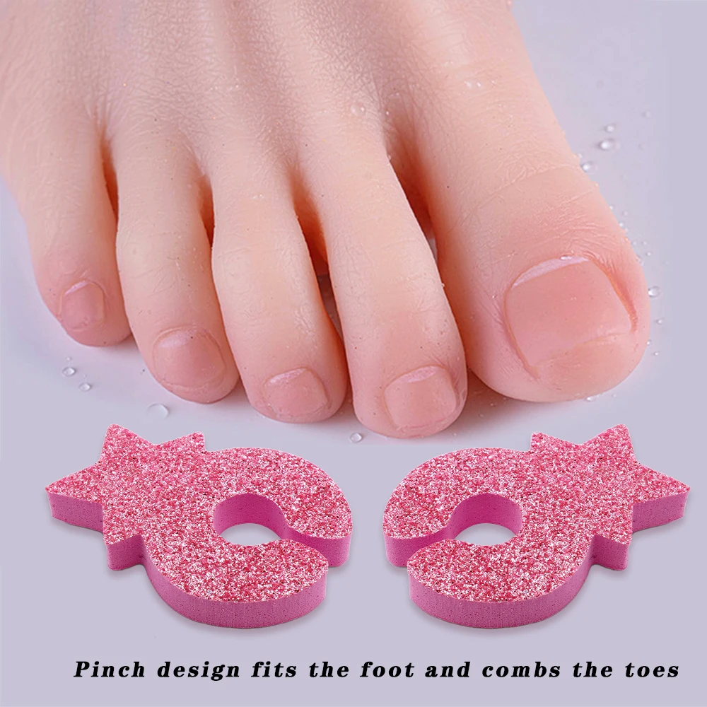 5Pcs Pink Star Foam Toe Separators Gel Polish Foot Fingers Separators For Men And Women Pedicure Pedicure Supplies Nails Product