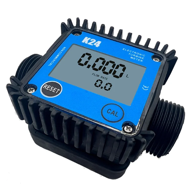 Flow Meter LCD Fuel Flow Meter K24 for Turbine Digital Diesel Fuel Flowmeter Liquid Water Flow Measuring Tools flow meter,water flow meter,turbine flow meter,digital turbine flow meter