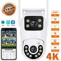 Caméra IP de sécurité sans fil extérieure 4K 8MP HD double objectif externe Wifi PTZ caméra suivi automatique caméra de Surveillance de rue iCsee 1