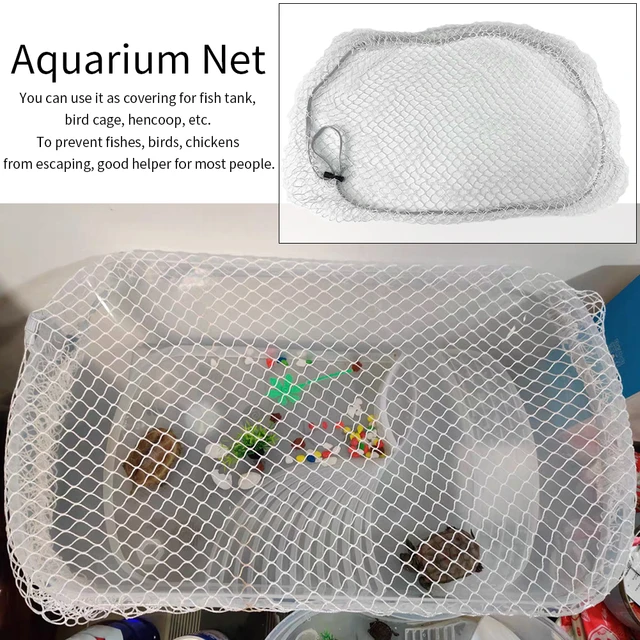Nylon Anti Jumping Screen Turtle Aquarium Net Protective Fish Tank Indoor  Outdoor Elastic Bands Fine Mesh Cover Pets Escape - AliExpress