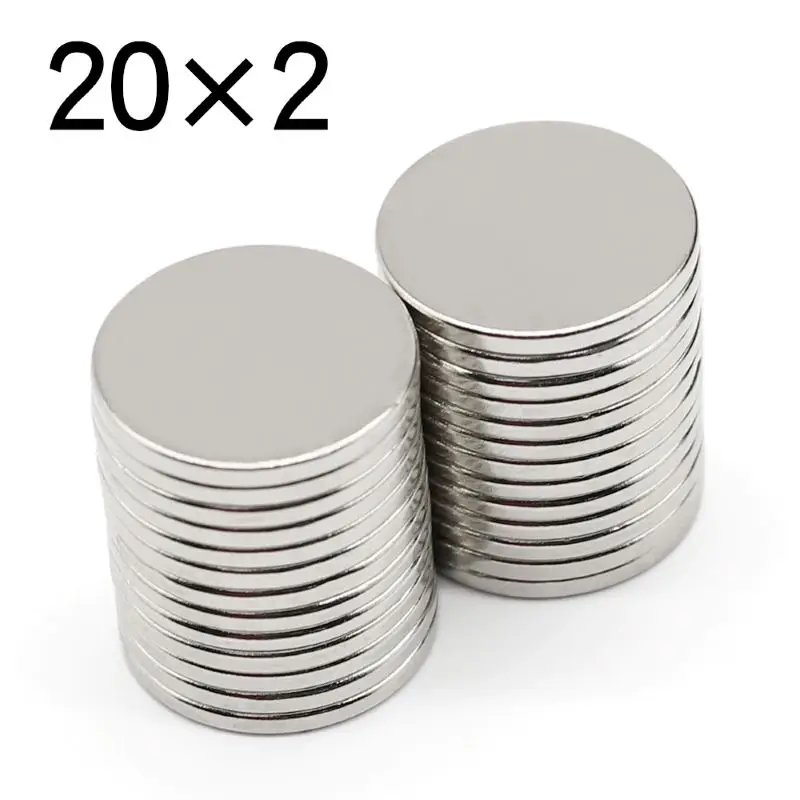 

5 Pcs 20x2mm Round NdFeB Neodymium Magnet N35 Super Powerful imanes Permanent Magnetic Disc 20mmX2mm