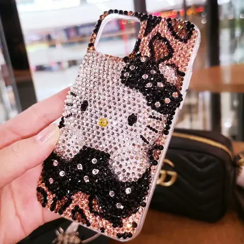 For iPhone 15 Pro Max iPhone 8 Plus Phone 14 7 12 11 13 Case iPhone case phone case Rhinestone Protective Case Silicone Xs Drop-Resistant Trendy Female