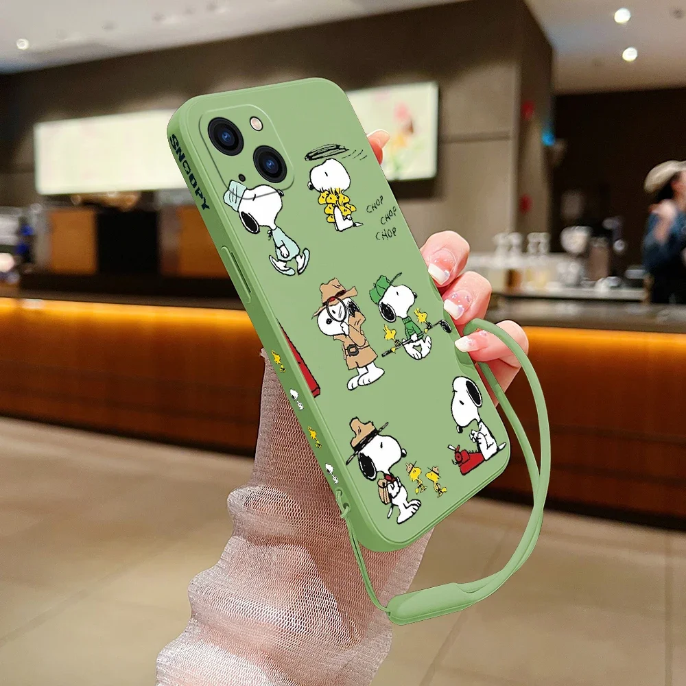 thumbnail image 1 of Funda de silicona con dibujos animados para iPhone, carcasa con correa de mano, para modelos 15, 14, 13, 12, 11 Pro Max, Mini, X, XR, XS MAX, SE20, 8, 7 Plus, 1 of 5