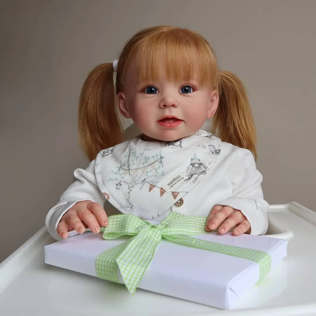 Rxdoll Levensechte reborn babypop van 48 cm, kleine babymaat, met zacht en verzwaard lichaam, realistisch ontwerp, ideaal als cadeau voor kinderen