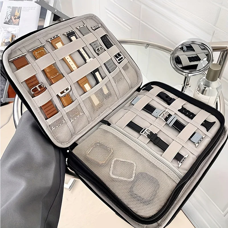 

Digital Storage Bag USB Data Cable Organizer Portable Multifunction Watch Band Organizer Storage Boxes Travel Strap Case Bag