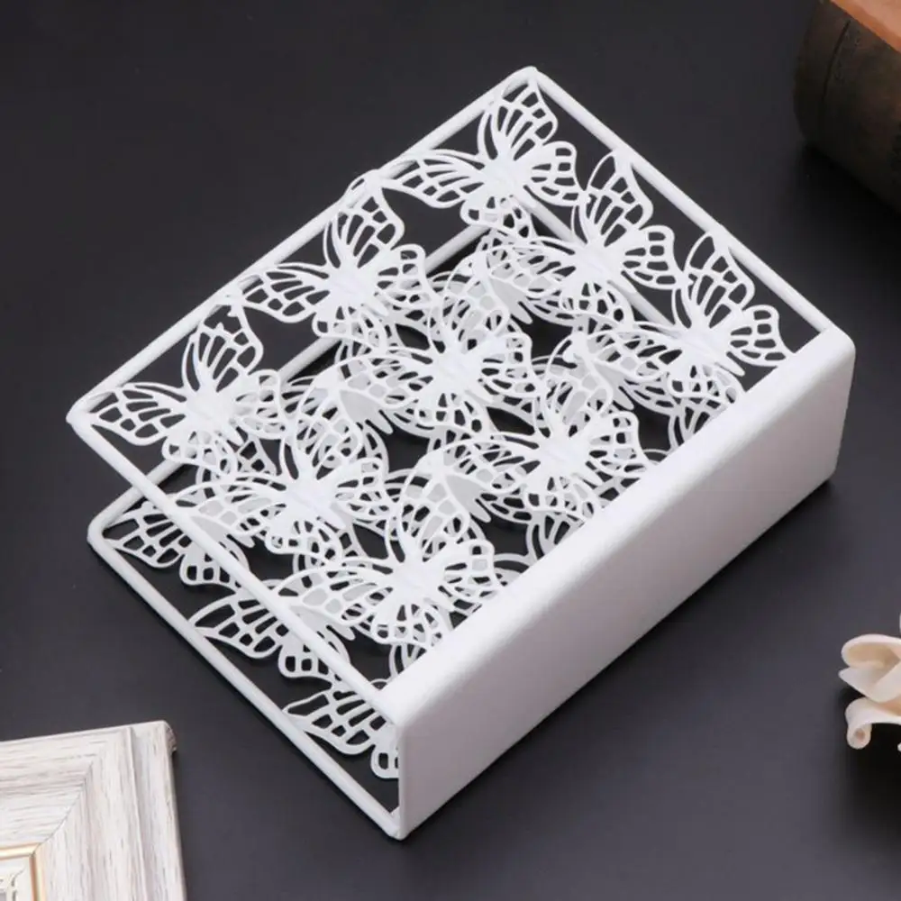 Hollow Napkin Holder Paper Towel Dispenser Tissue Rack Party Dining Table Decor 5