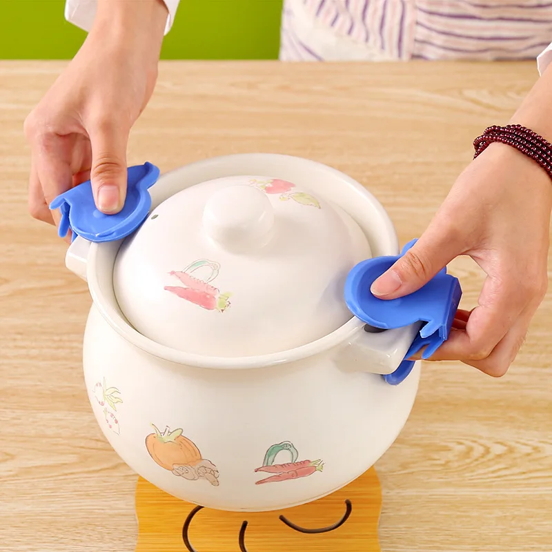 2PCS Kitchen Silicone Oven Gloves Pot Holders