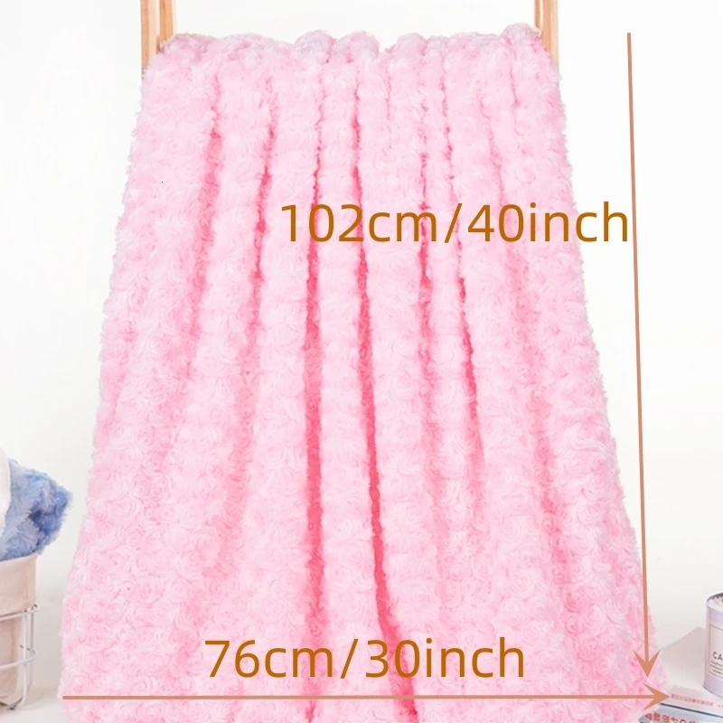 Baby Blanket Newborn Soft Rose Fleece Fluffy Baby Swaddle Wrap Thick Warm Newborn Baby Boys Girls Bedding Blanket Kids Blankets 2