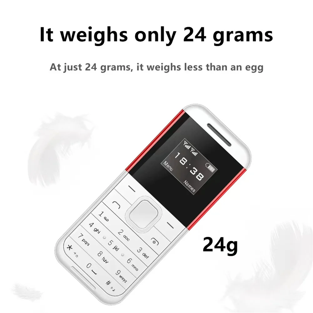 BM222 Mini Unlock Mobile Cell Phone 0.66 Inch OLED Screen 380mAh Battery Supporting Dual SIM Card Mobile Phone Dialer