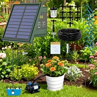 1pc DIY Solar-Powered Automatic Drip Irrigation System for Raised Beds Greenhouses Vegetable Gardens Balcony Hanging Plants 2