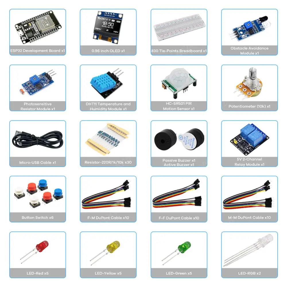 Ƶ̳ ䷹  Pir   ⺻ Ÿ ŰƮ, ESP32 ESP-32S WIFI 0.96 ġ Oled Ʈ н ŰƮ