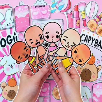 Kit Libro delle Attività Fai-da-te per Travestimenti Animali per Bambini, Scrapbook a Sorpresa, Giocattolo di Carta 3D Fatto a Mano, Richiede Tagliare e Assemblare, Set Creativo