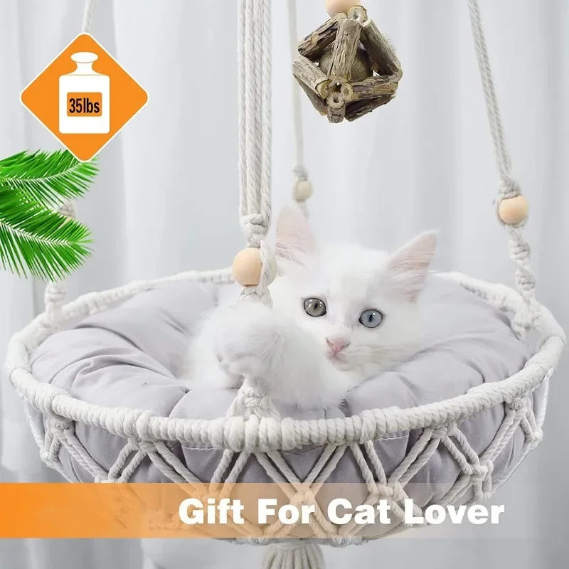 6 Macrame Cat Hammock Free Patterns - Hello Lidy