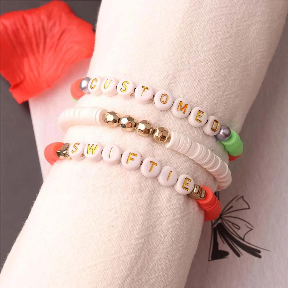 3pc Customed Handmade Taylor The Swift Swiftie Bohemian Bracelet Jewelry For Fans Friends Gift taylor swift evermore 2lp