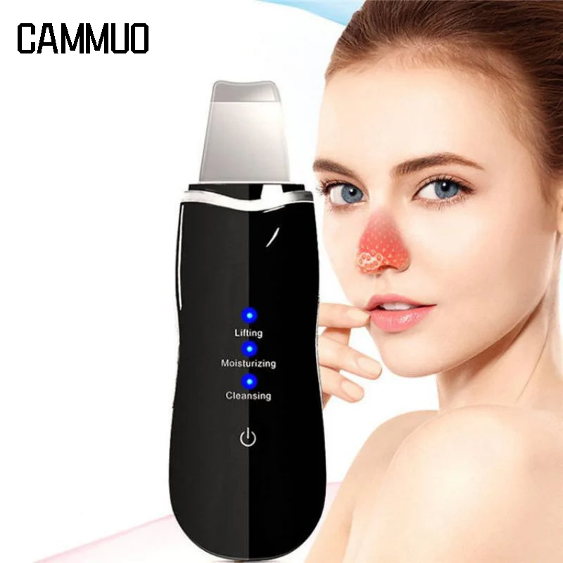 Ultrasonic Scrubber Deep Face Cleaning Machine Scrubs USB Charging Electric Skin Massager Device Cleanser Peeling Cleaner Tools