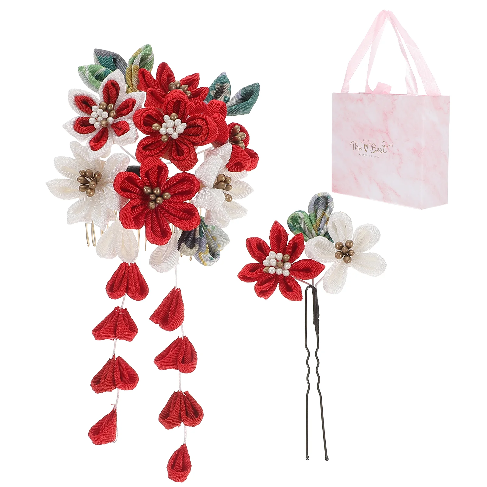 

Rattan Draping Hairpin Japanese Style Accessory Flower Accessories Makeup Brush Kimono Clip Iron Stick Miss Wedding
