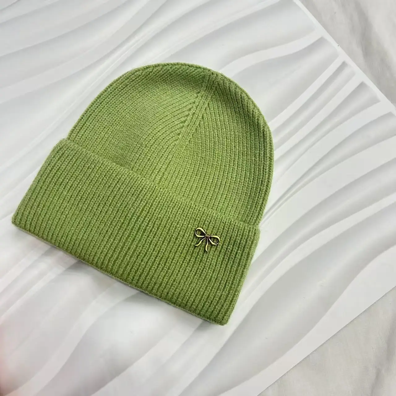 Koreanischer Schmetterling für Männer und Frauen, verdickt, warm, winddicht, Gehörschutz, gestrickt, Wintermütze, klein, kalt – Detail 8