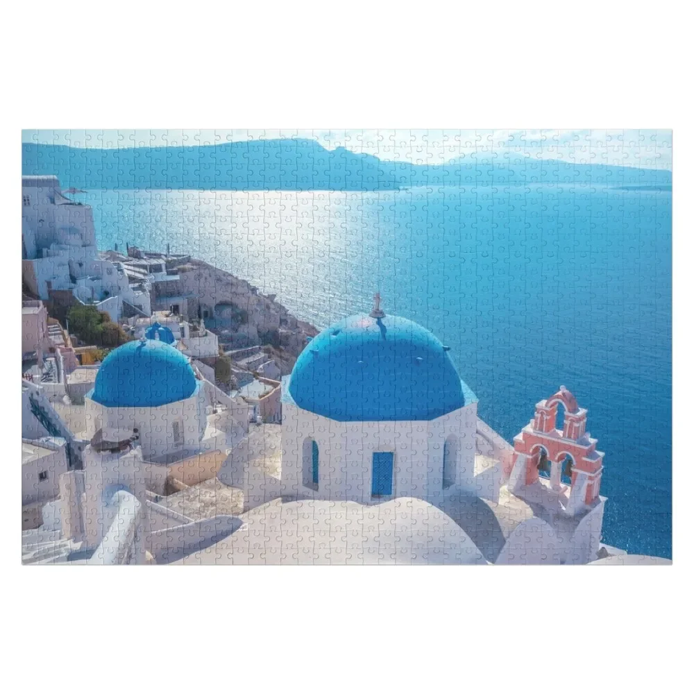 Oia town on Santorini island, Greece Jigsaw Puzzle Children Custom Child Gift Puzzle
