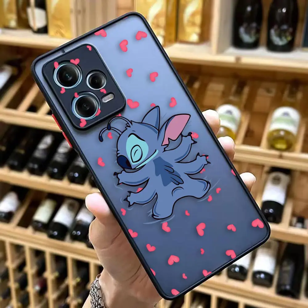 thumbnail image 1 of Matte Case for Redmi NOTE 12 11 10 11S 10S 9 9S 9T 8 7 6 5 4 3PRO PLUS 4G 5G Case Funda Coque Shell Lilo & Stitch Cartoon Anime, 1 of 5