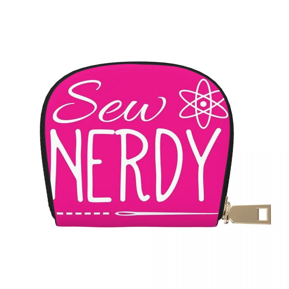 

Sew Nerdy Leather Card Case With Zip Portable 9x11cm