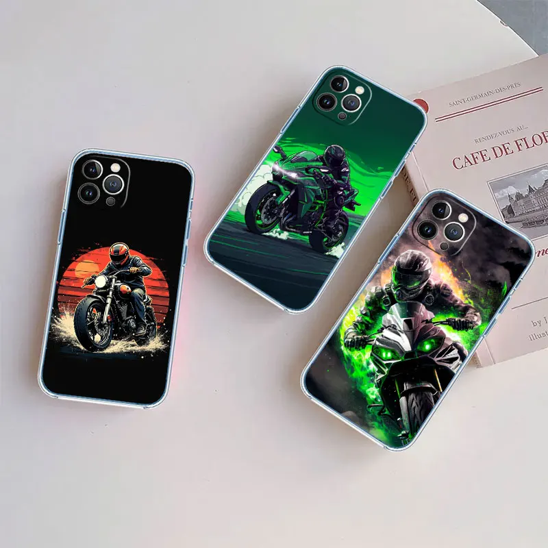 Motorcycle Racing Transparent Phone Case