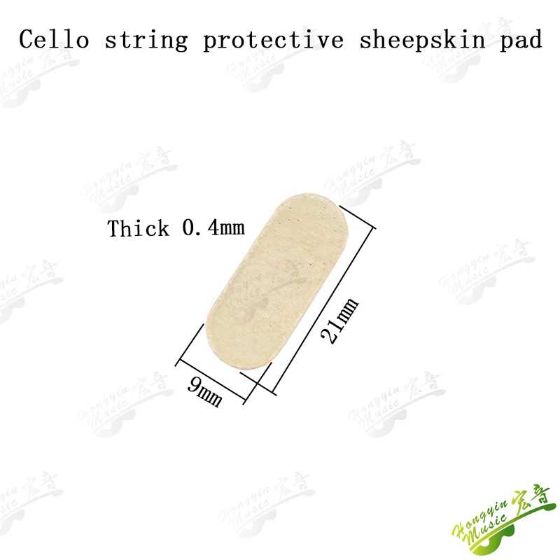 Set of 5 Leather Violin Bridge Protective Pads - Durable Sheepskin Design