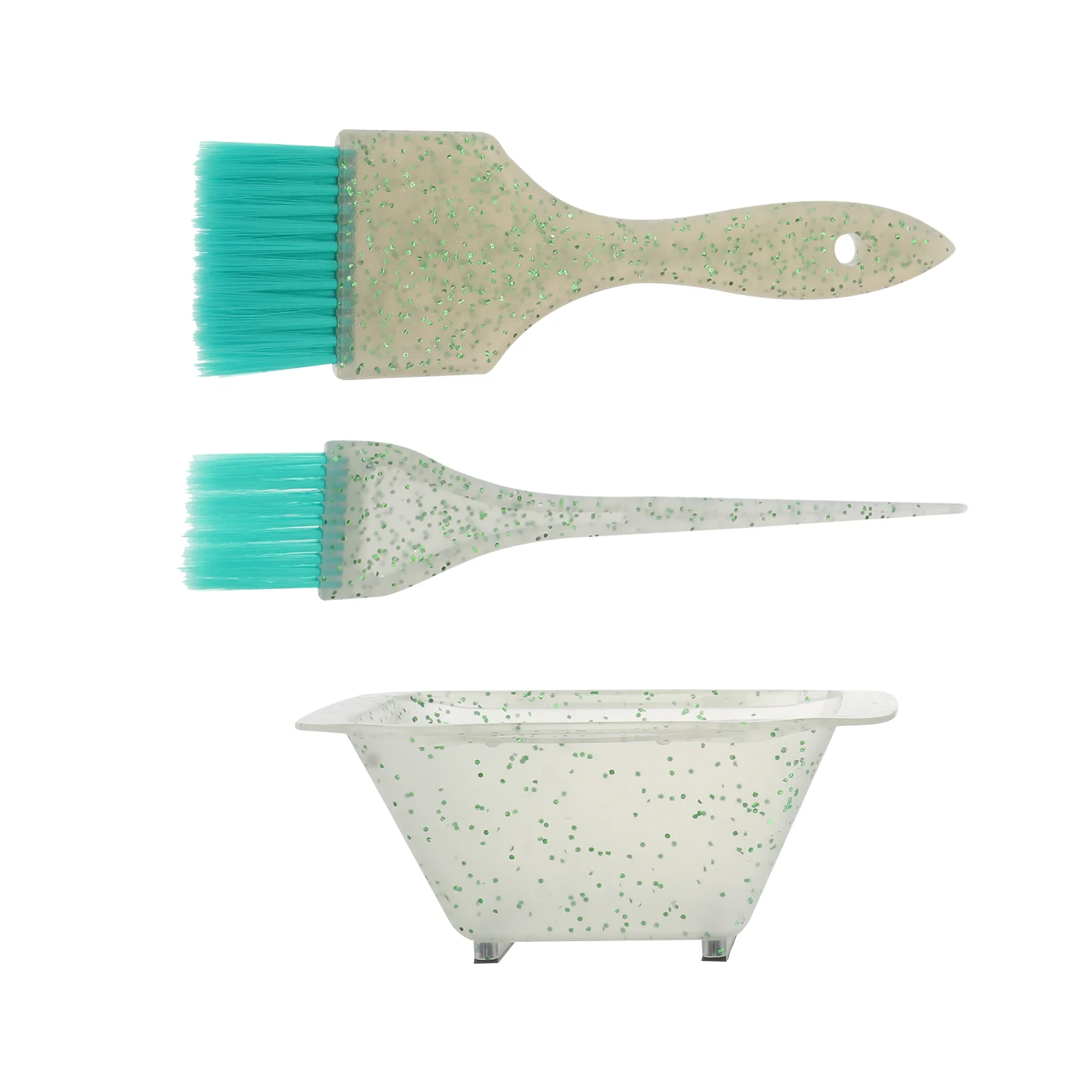 

Hair Dye Brush and Bowl Set Professional Hair Dye Salon Hair Coloring Dyeing Tint Tool ( Green )