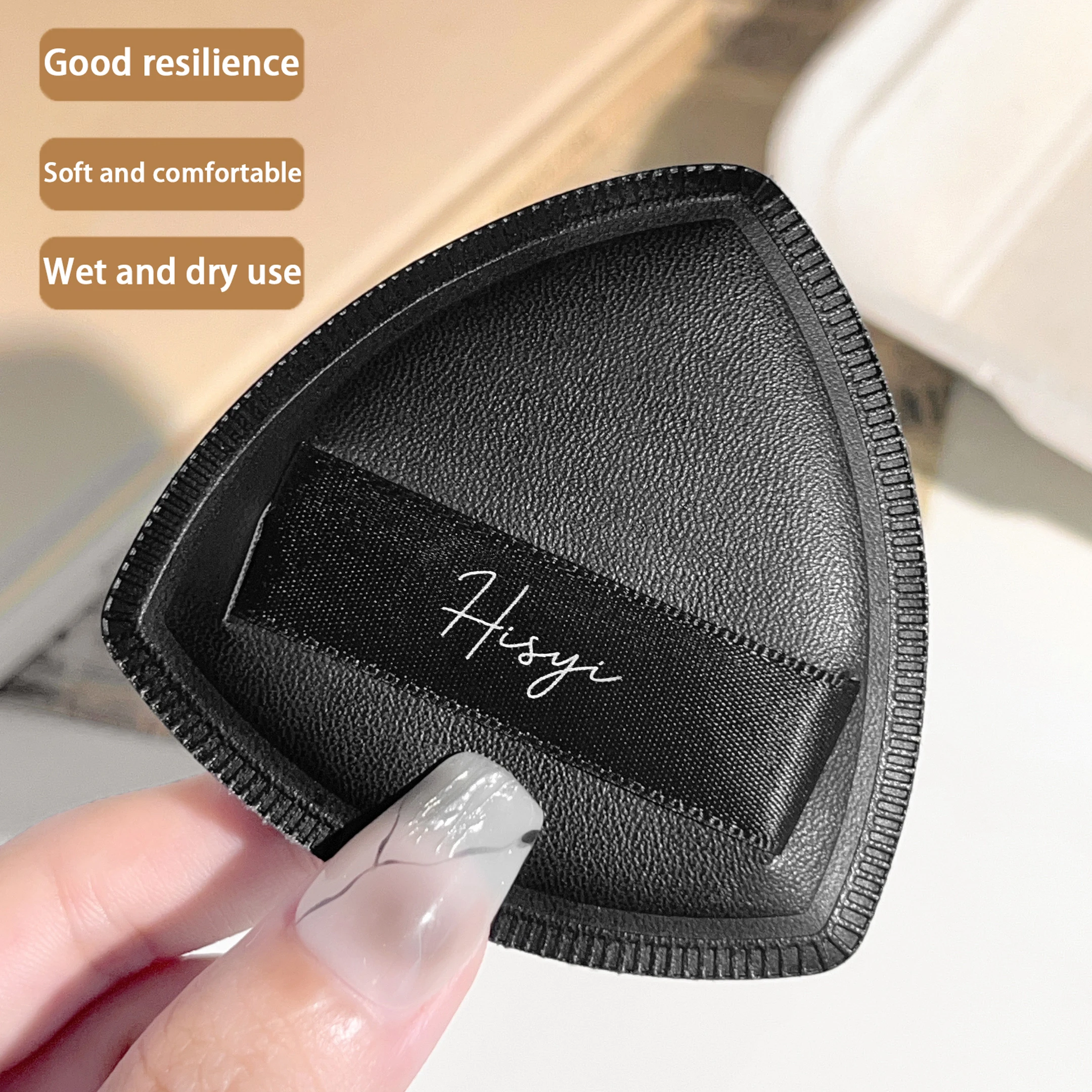 Black Triangle Powder Puff Facial Makeup Sponge Soft Velvet Cosmetics Puff Mixer Beauty Foundation Make-Up Sponge Makeup Access 5 Black Triangle Powder Puff Facial Makeup Sponge Soft Velvet Cosmetics Puff Mixer Beauty Foundation Make-Up Sponge Makeup Access - Image 5