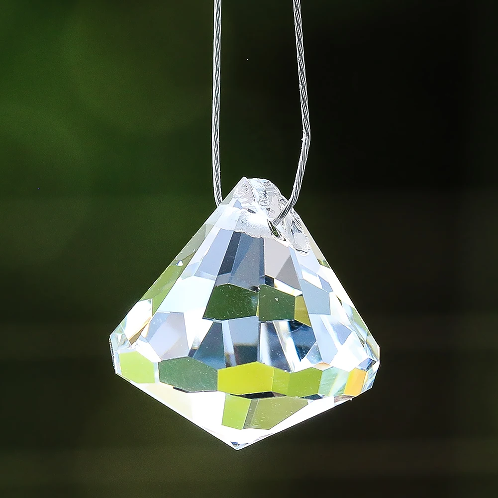 2PC 20MM Clear Diamond Conical Single Pointed Obelisk Glass Crystal Faceted Prism Chandelier Lamp Part Aurora Sun Catcher Dangle дезодорант rexona crystal clear diamond без белых следов для женщин спрей 150 мл