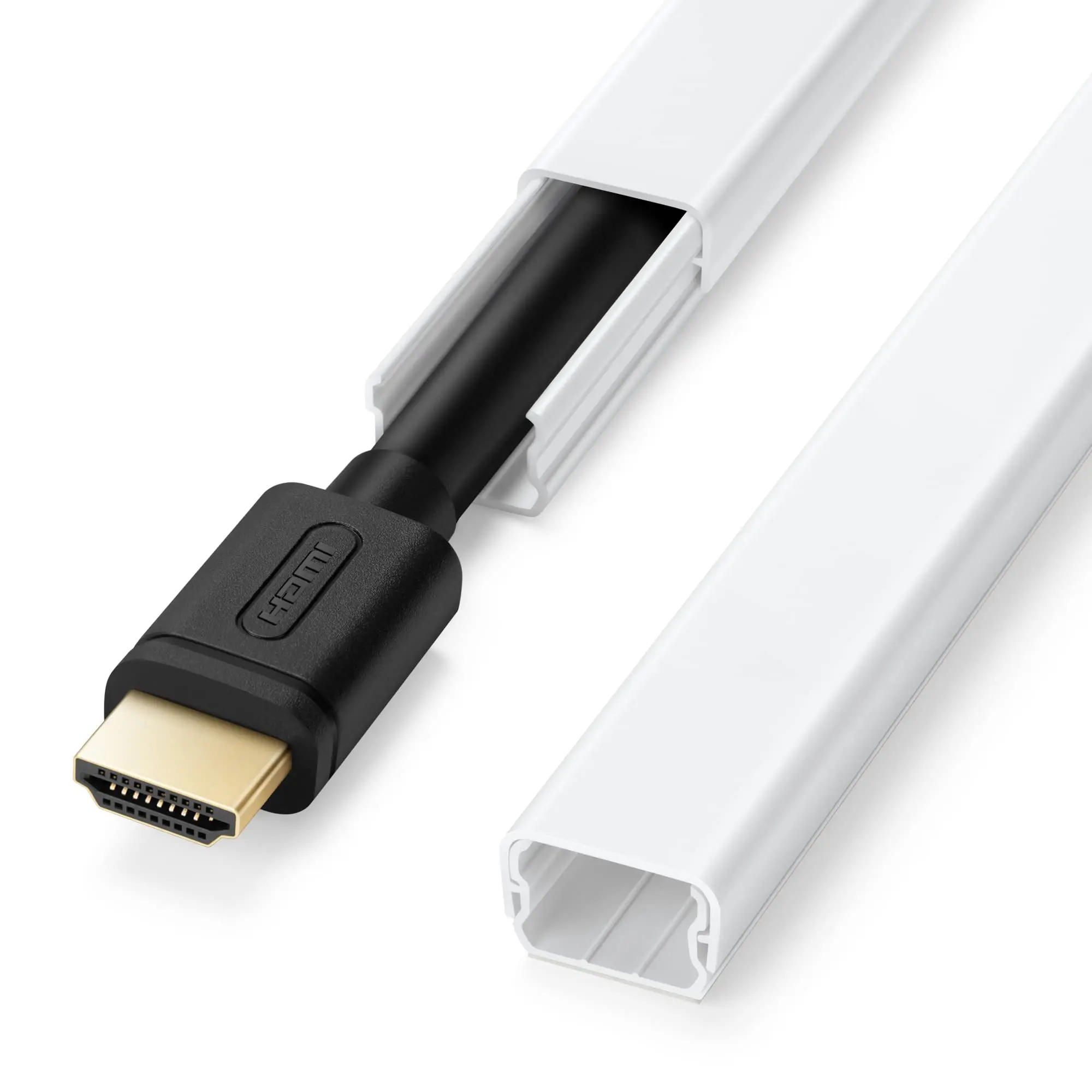 TV Cord Cover 6pcs Cord Hider for One Cord 102in Cable Hider Paintable Wire Covers for Cords Wall PVC Wire Hider Single Cable Raceway