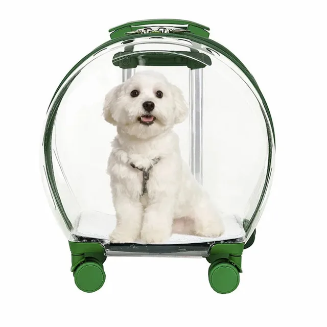 Pet Trolley Suitcase Carrier Transparent Beauty Case Trolley Professiona Portable Durable Carrier for Cats and Small Dogs 1