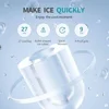3-in-1 Water Dispenser Hot Cold Ice Maker 27LBS Daily Child Safety Lock High Efficiency Silent Operation 3