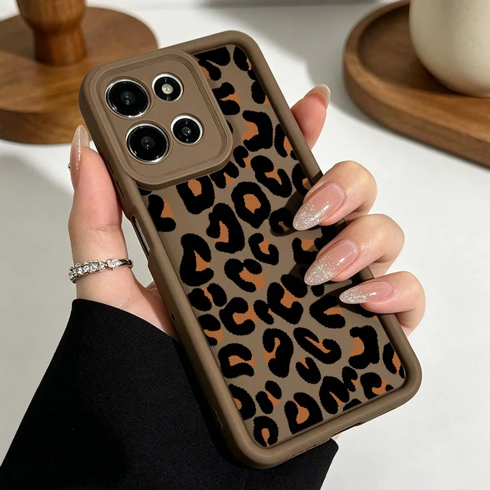 Luxury Leopard Print Cover - Stylish and Durable Phone Case with Fusion Eye Ladder Design