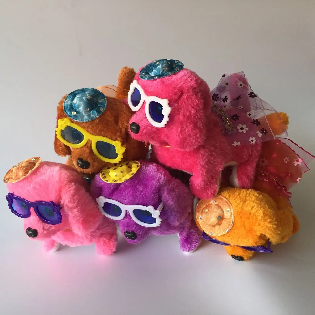 Electric Cute Plush Dog Light LED Eyes Walking Barking Puppy Kids Toy Gift Plush Toy 6