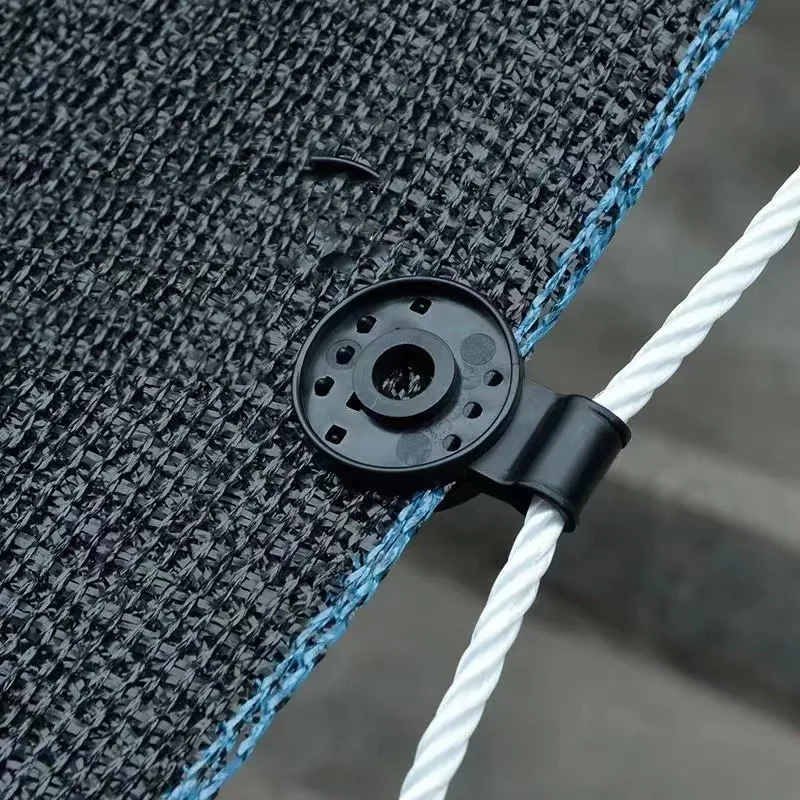 Sun Protection Shade Mesh Fixing Clips 50pcs Garden Sunshade Accessories Black Round Household Removable Secure Durable TMZ