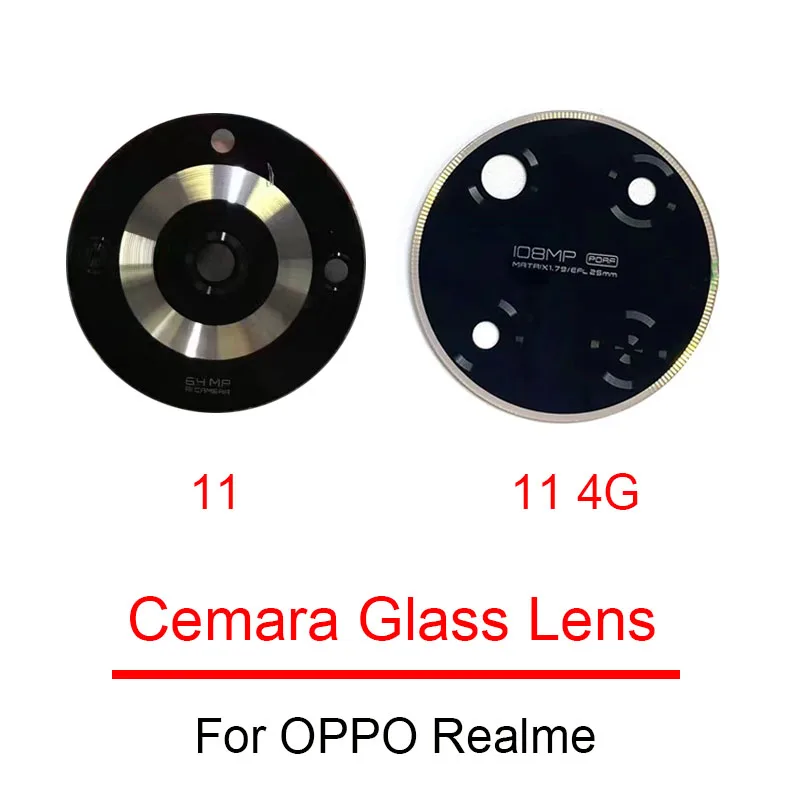 접착제 포함 후면 카메라 유리 렌즈, OPPO Realme 11 11x11 Pro Plus 5G, 10PCs