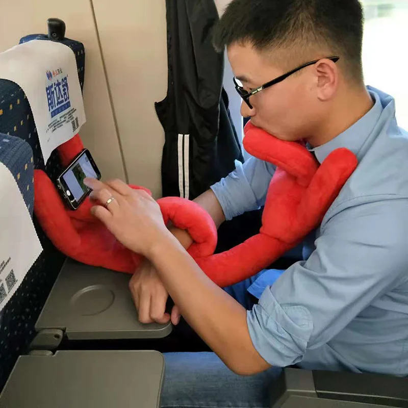 

Creative outdoor portable travel palm pillow neck pillow scarf lazy phone ipad holder weird and whimsical bedside pillow cushion