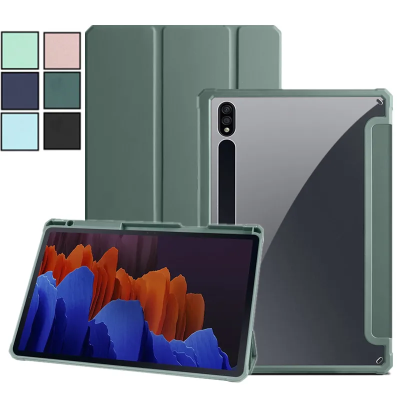 Per Samsung Galaxy Tab S8 S7 Plus S7 Fe Custodia Per Tablet Con Portamatite Cover Trasparente Funda Per Galaxy Tab S7 S8 Plus S7 S8 Case