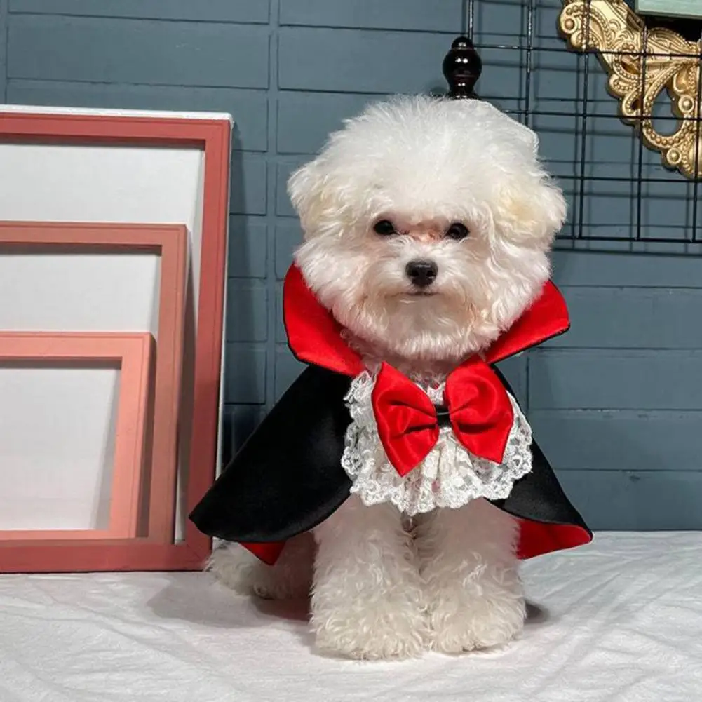Pet Clothing for Small Pet Demon Cape Costume for Small Dogs Halloween Christmas Dress-up Clothes Parties Puppy