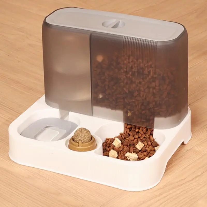 

Автоматическая миска для кошек 2 в 1, влагостойкий дозатор корма для домашних животных, большая емкость