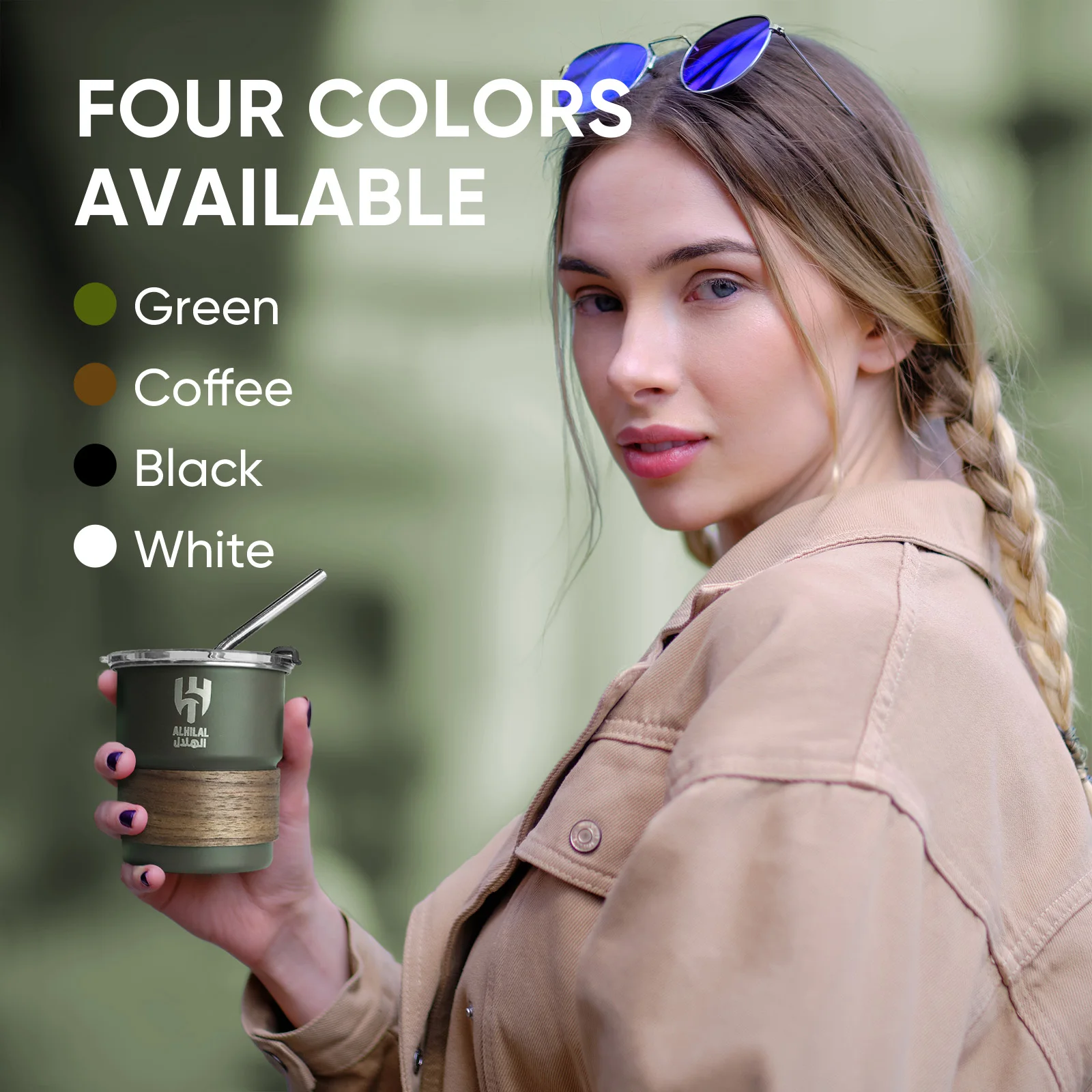 Royal Stainless Steel Coffee Cup 300ml with Lid -...