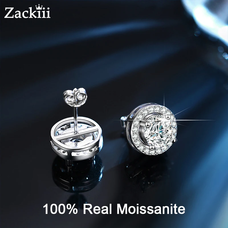 Бриллиантовые серьги с круглой огранкой 2 карата полученные испытаниями