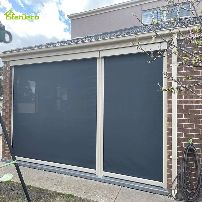 Stardeco Smart Blinds Outdoor Windproof Electric Ziptrack Blind For