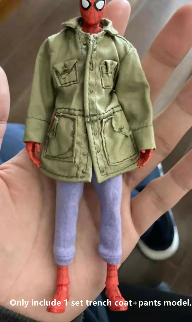 

K5-4 1/12 Scale Soldier Fashion Trench Coat +pants Model for 6" Doll