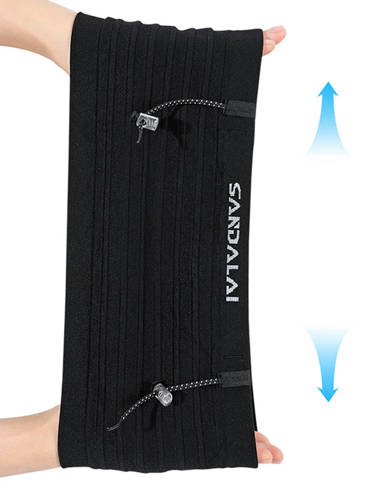 Slim Running Belt for Women Men with Phone Holder Fanny Pack Elastic Runner Belt for Triathlon Marathon Cycling Mountaineering 4