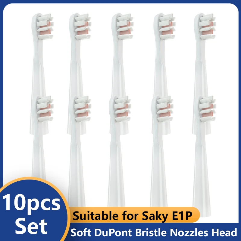 

10Pcs for Electric Toothbrush Head Saky E1P Smart Electric ToothBrush Clean Brush Heads Clean Dental Replace Smart Brush Head