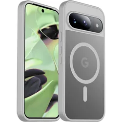 Skin Feel Frosted PC Case with Magnetic Car Mount and Raised Camera Bezel - Google Pixel 11 (GRAY)