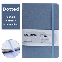 Kawaii Hardcover Dotted Notebook - Premium 100 GSM A5 Journal Planner & Sketchbook (Cowboy)