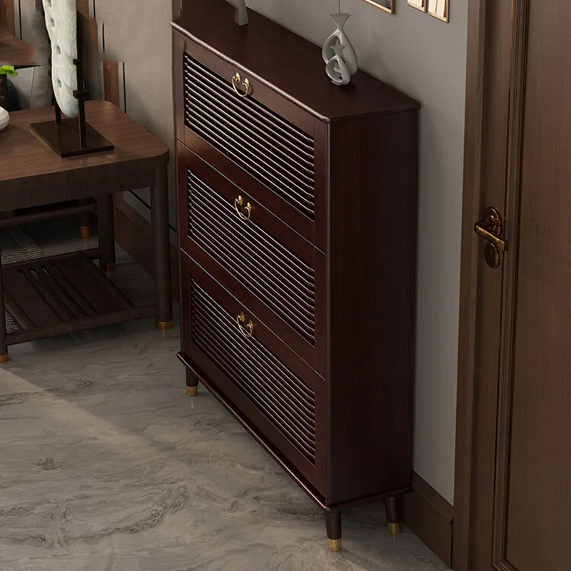 

Mobile Hotel Shoe Cabinets Bench Storage Wooden Ultra Thin Balcony Display Cabinet Vertical Armoires De Salon Hallway Furniture