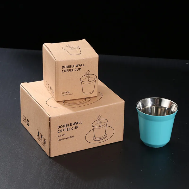 Coffee Cup Water Cup Beer Stainless Steel Cup 80ml Heat Insulation Mini